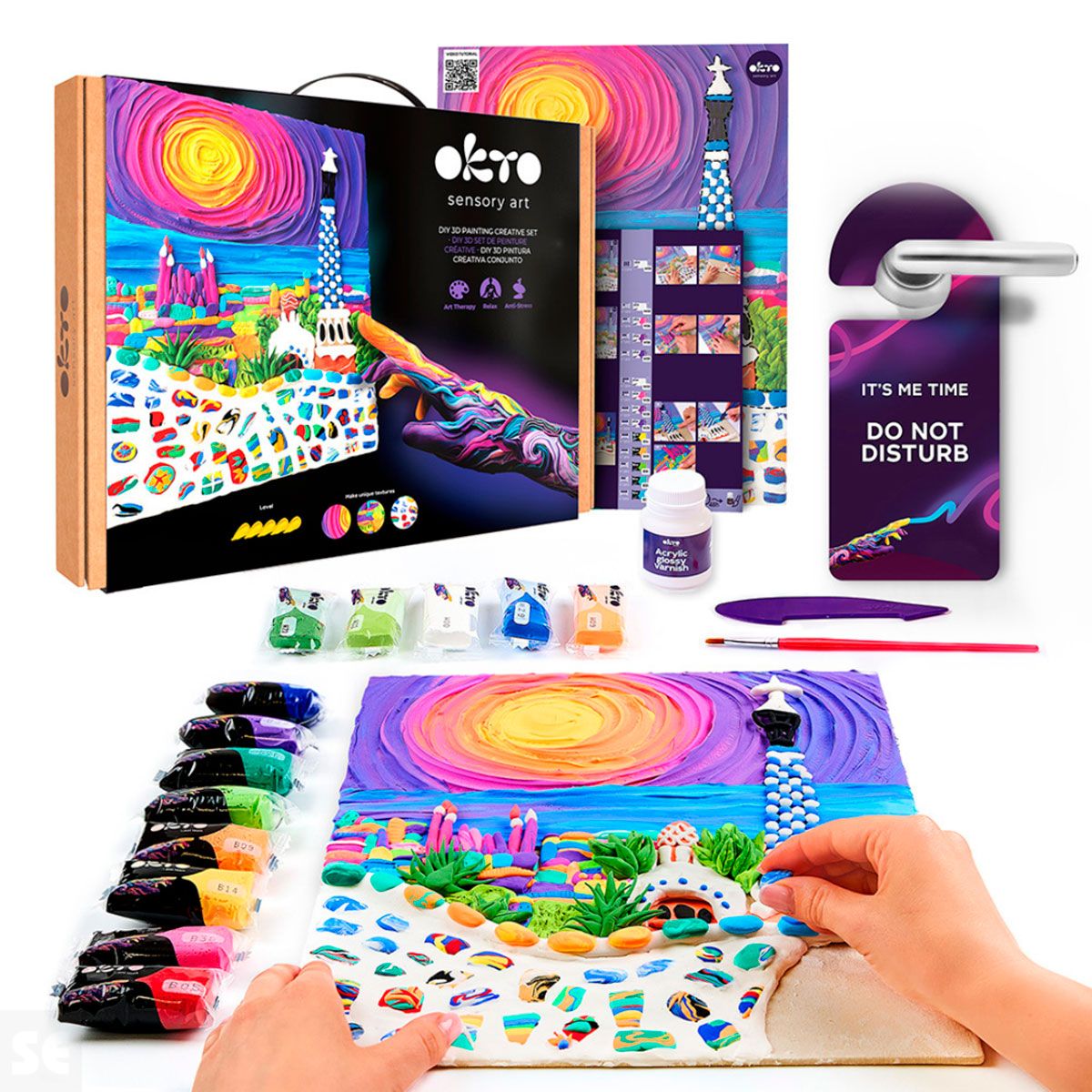 Pintura 3d Diy 30x40 Cm. Park Guell. Barcelona