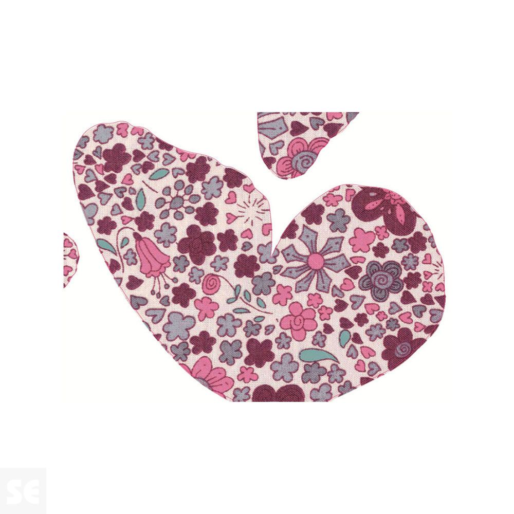 Decoracion 3D Mariposas Liberty Rosa (8x6,5Cm A 14x11Cm