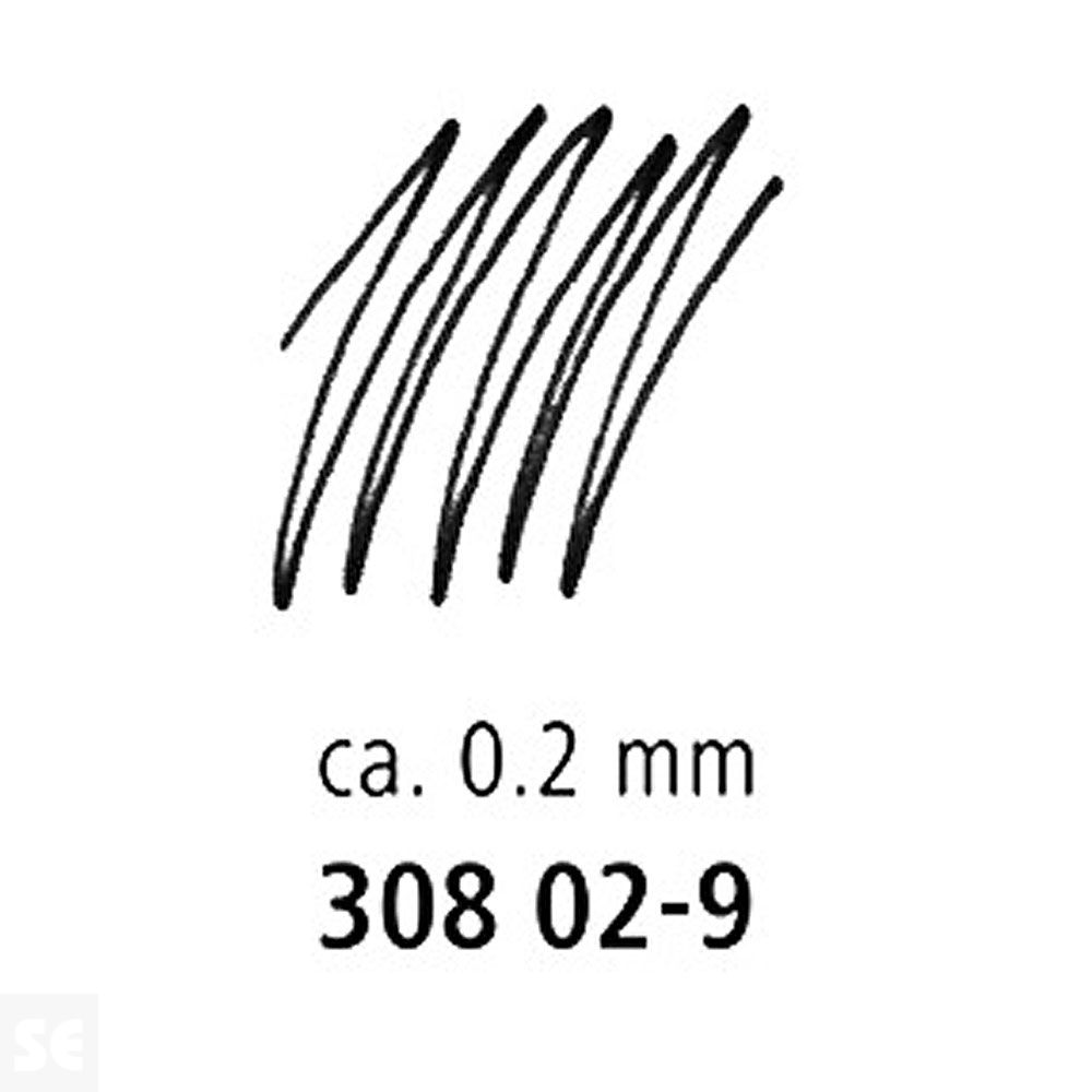 Estuche de Plástico 3 Rotuladores/ Portaminas Pigment Liner 308