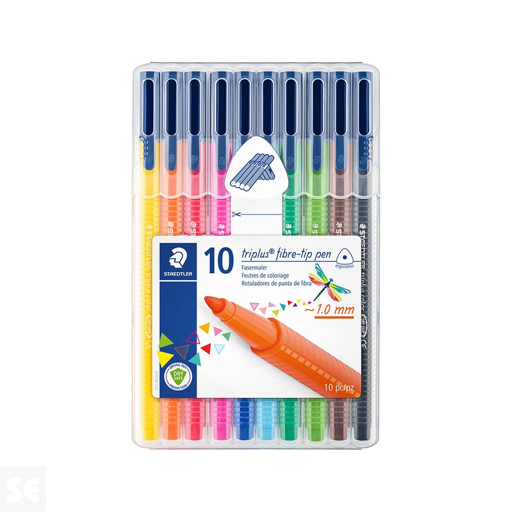 Estuche Exclusivo Staedtler Surtido 10 Rotuladores Triplus® Color 323