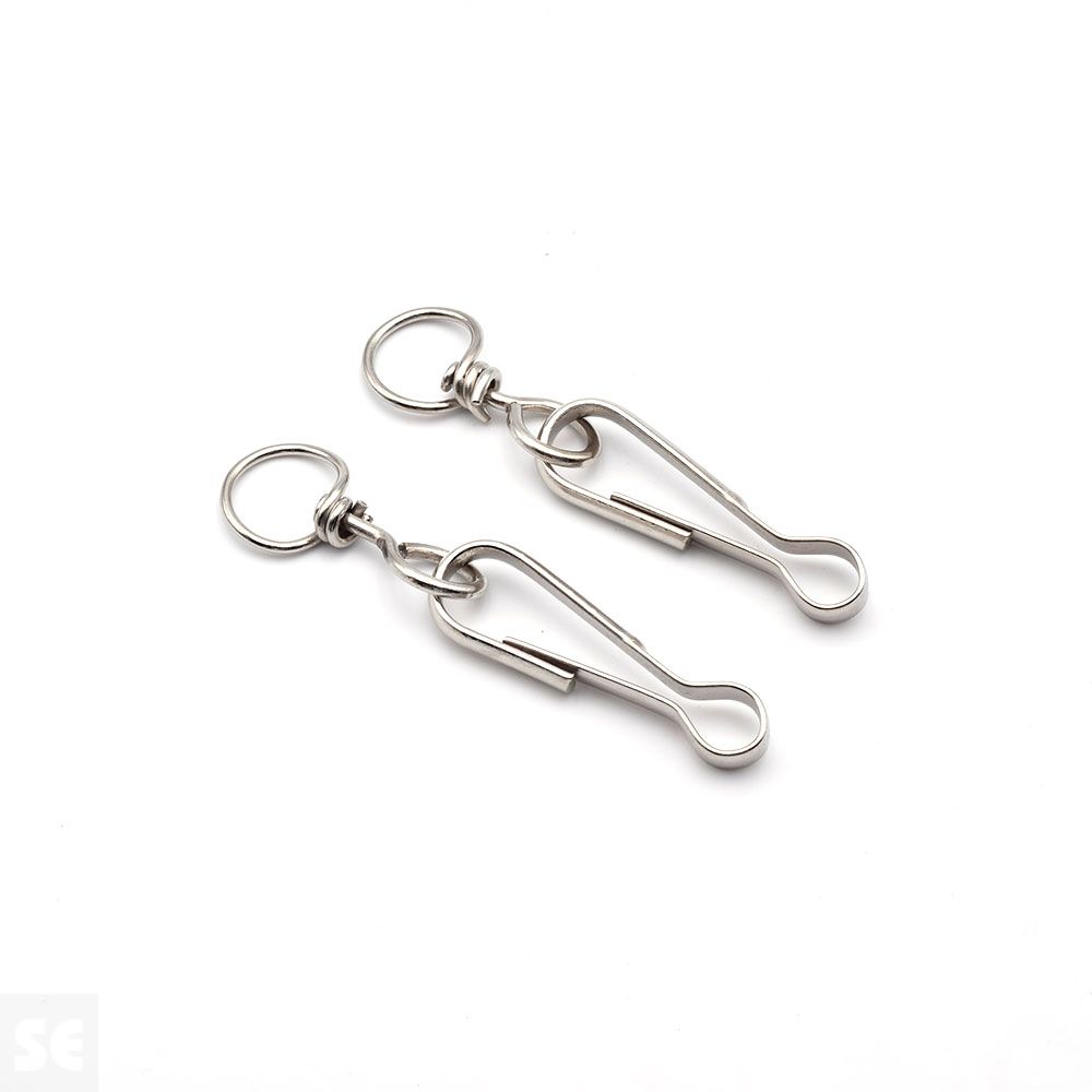 Mosquetón C/Torniquete Níquel 60mm (2u.)