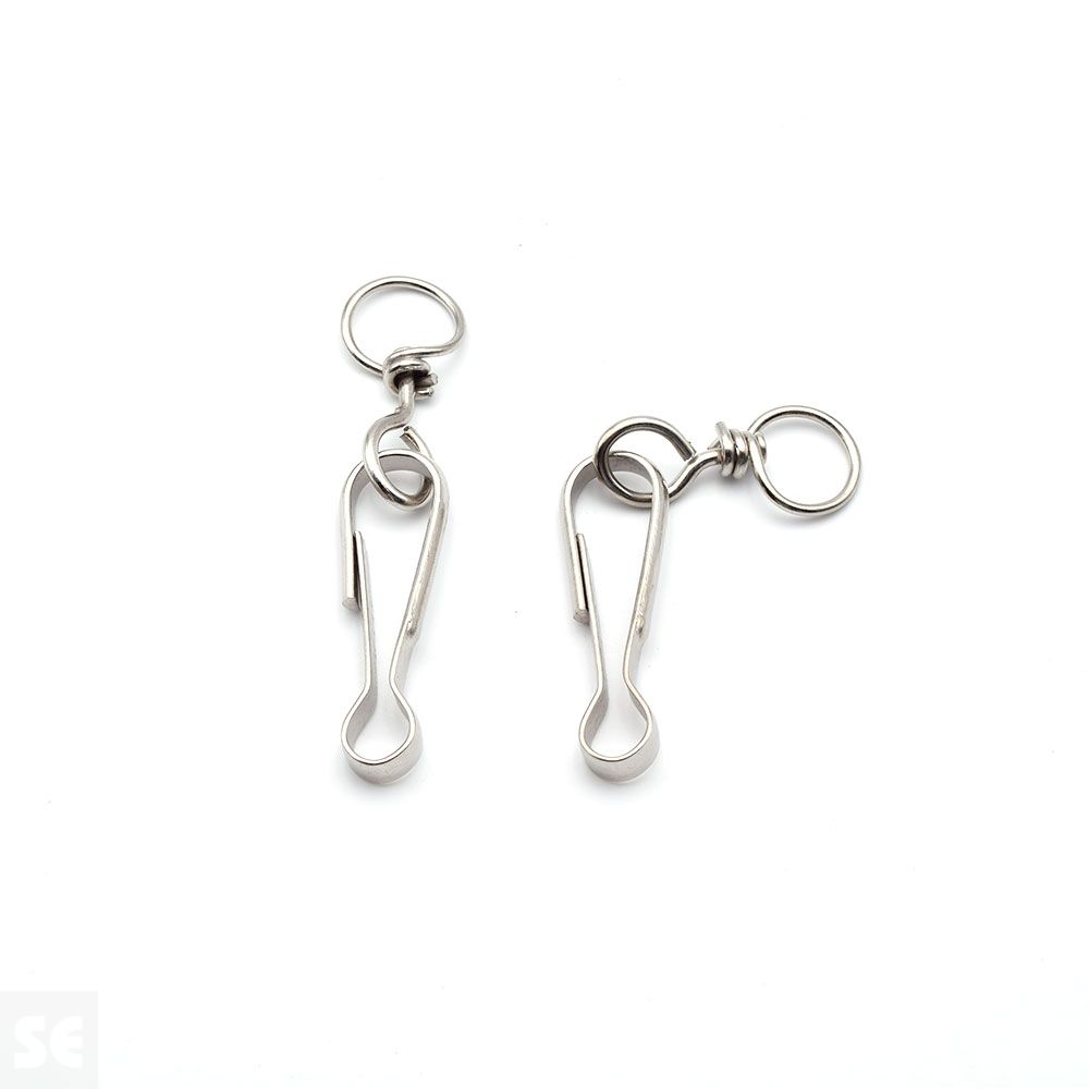 Mosquetón C/Torniquete Níquel 60mm (2u.)