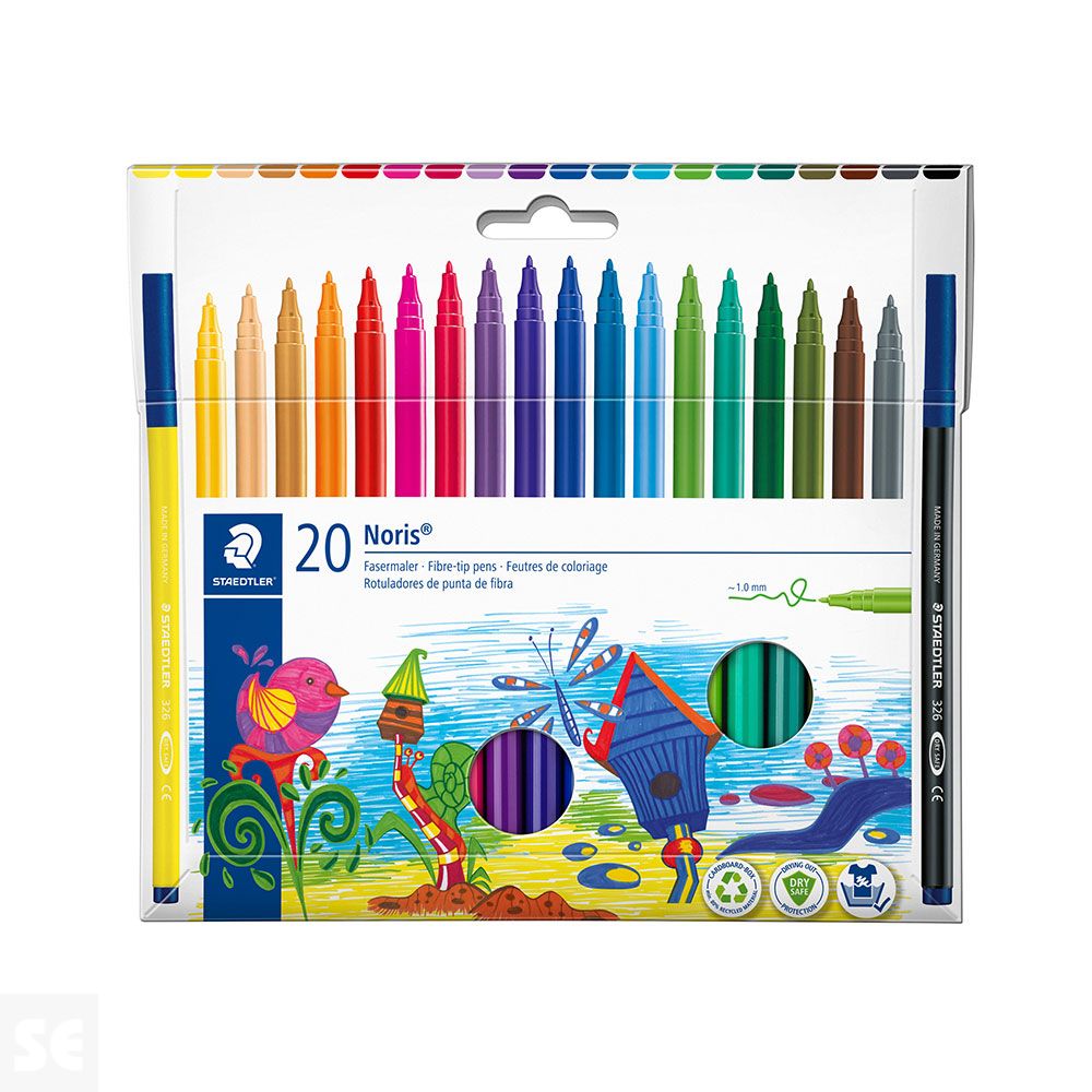 Estuche de Cartón Surtidos 20 Rotuladores Noris 326