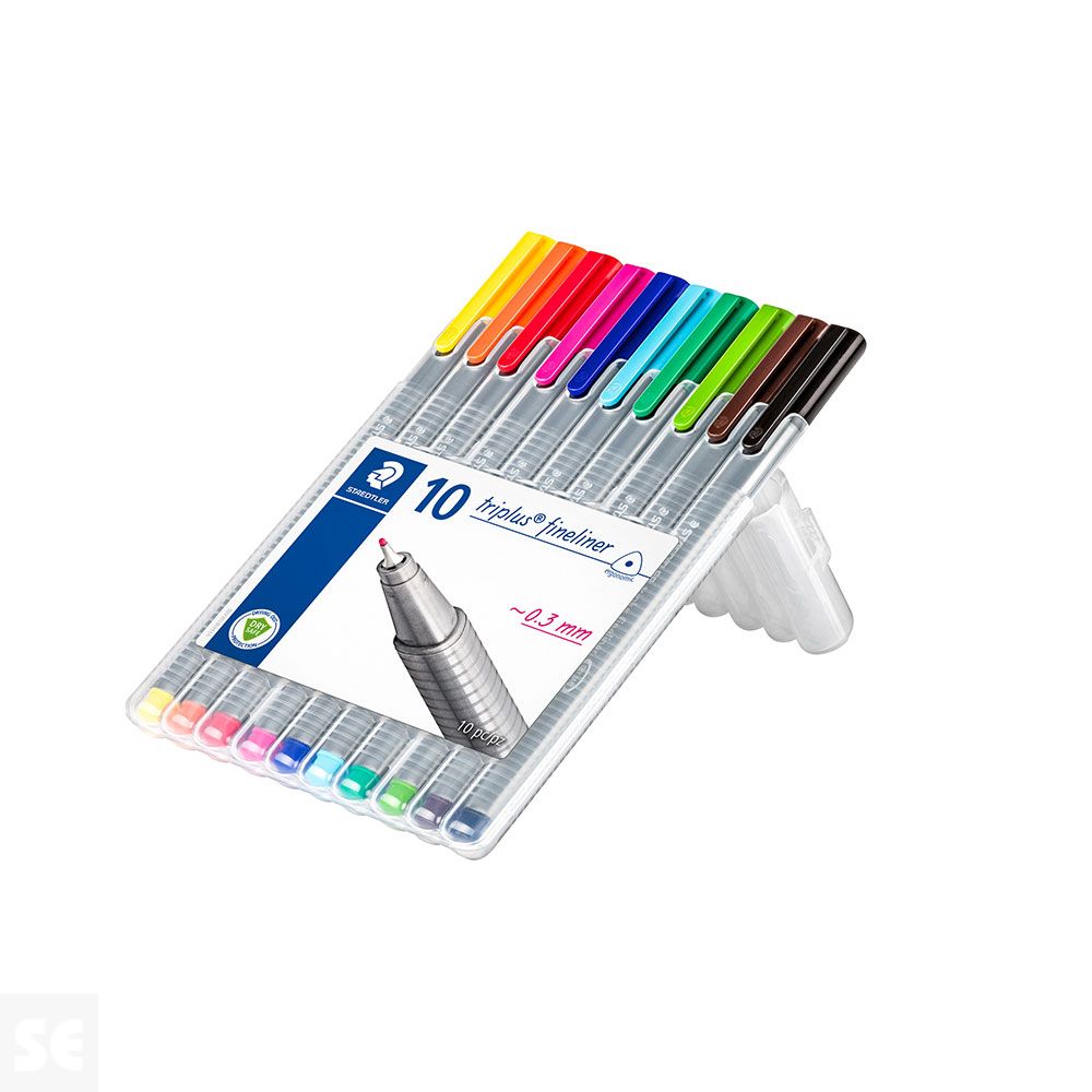 Estuche Exclusivo Staedtler Surtido 10 Rotuladores Triplus® Fineliner 334