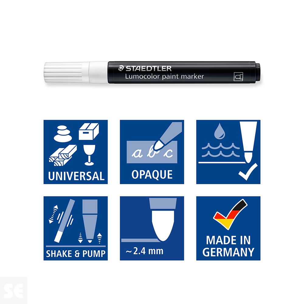 Estuche de Cartón Surtidos 6 Marcadores Lumocolor® Paint Marker 349