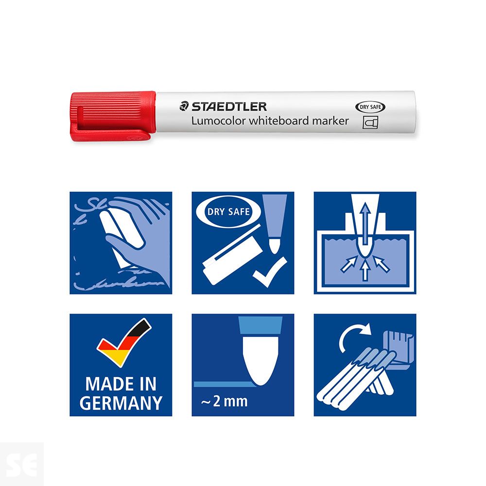 Estuche Exclusivo Staedtler Box 8 Marcadores Lumocolor® Whiteboard Marker 351