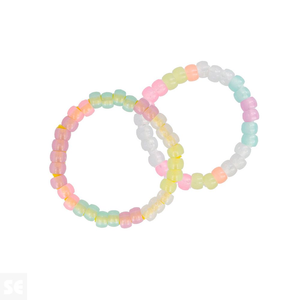 Cuentas Plástico Grosella 400 uds. aprox. Multicolor Fluorescente 9mm-4mm 359002