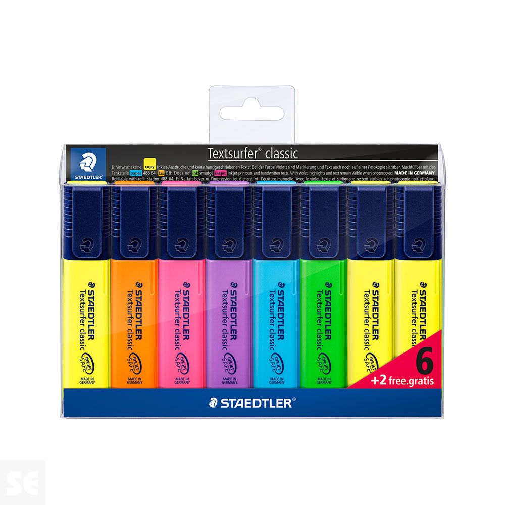 Estuche de Plástico Surtido 7 Marcadores Flúor Textsurfer® Classic 364