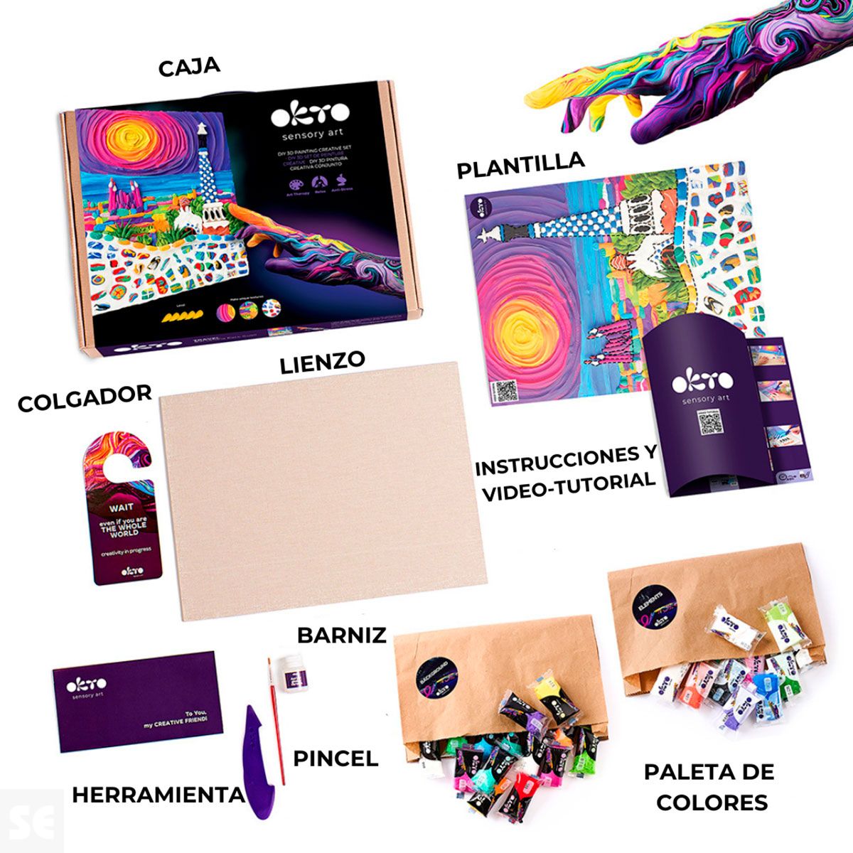 Pintura 3d Diy 30x40 Cm. Park Guell. Barcelona