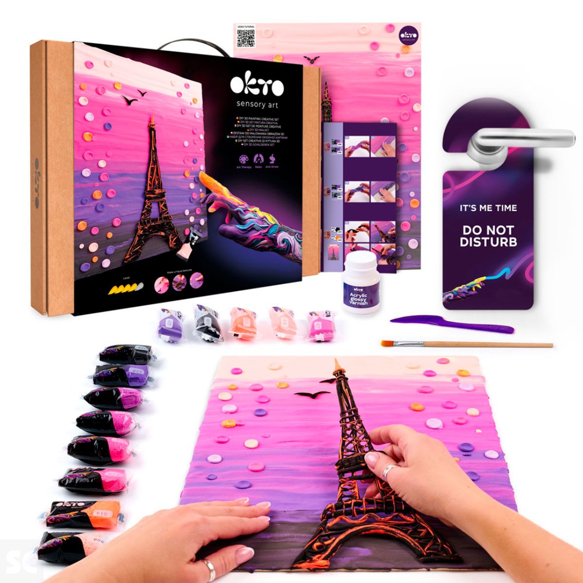 Conjunto Creativo Pintura 3d Diy París 30x40cm