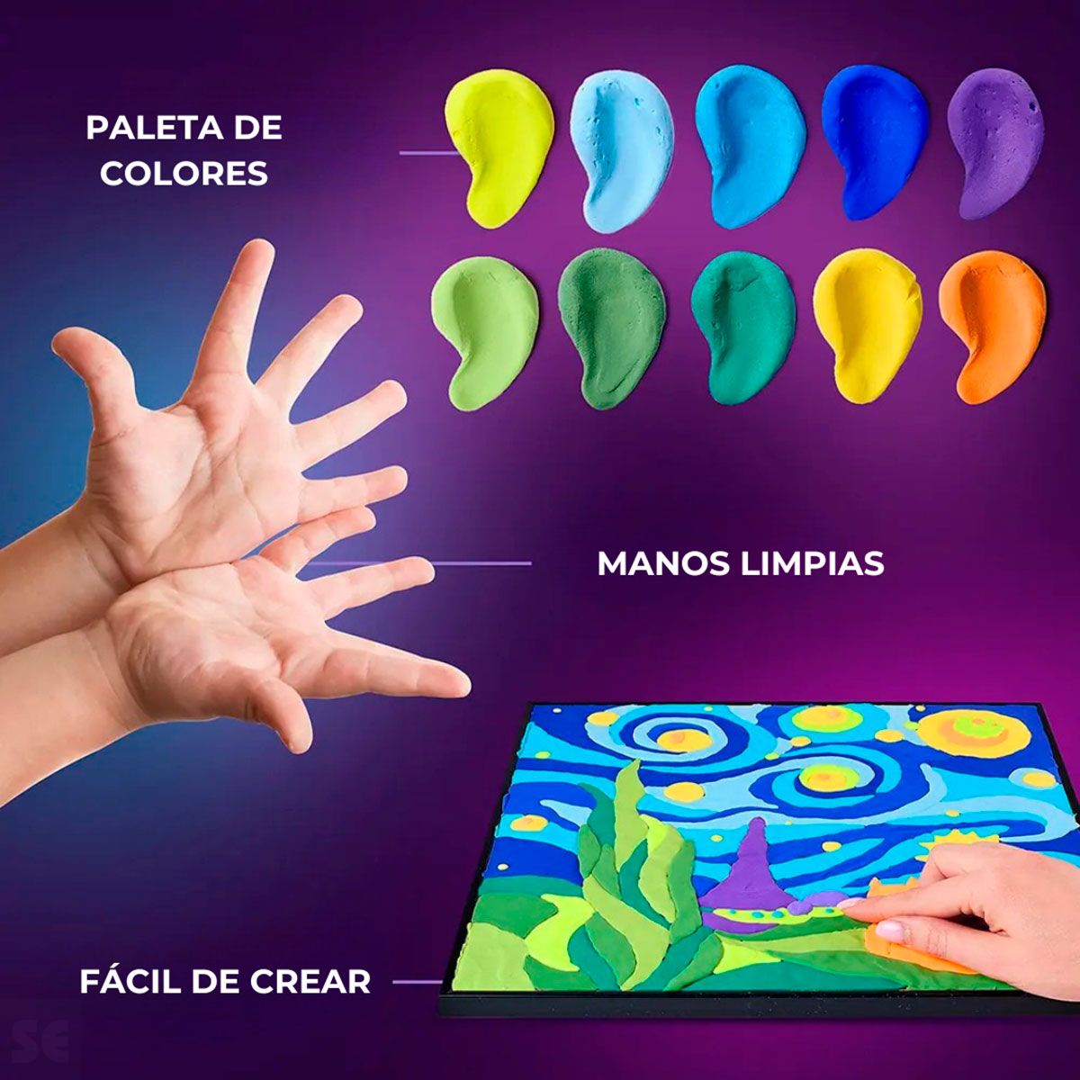 Set pintar por números EL PRINCIPITO de arte sensorial air clay