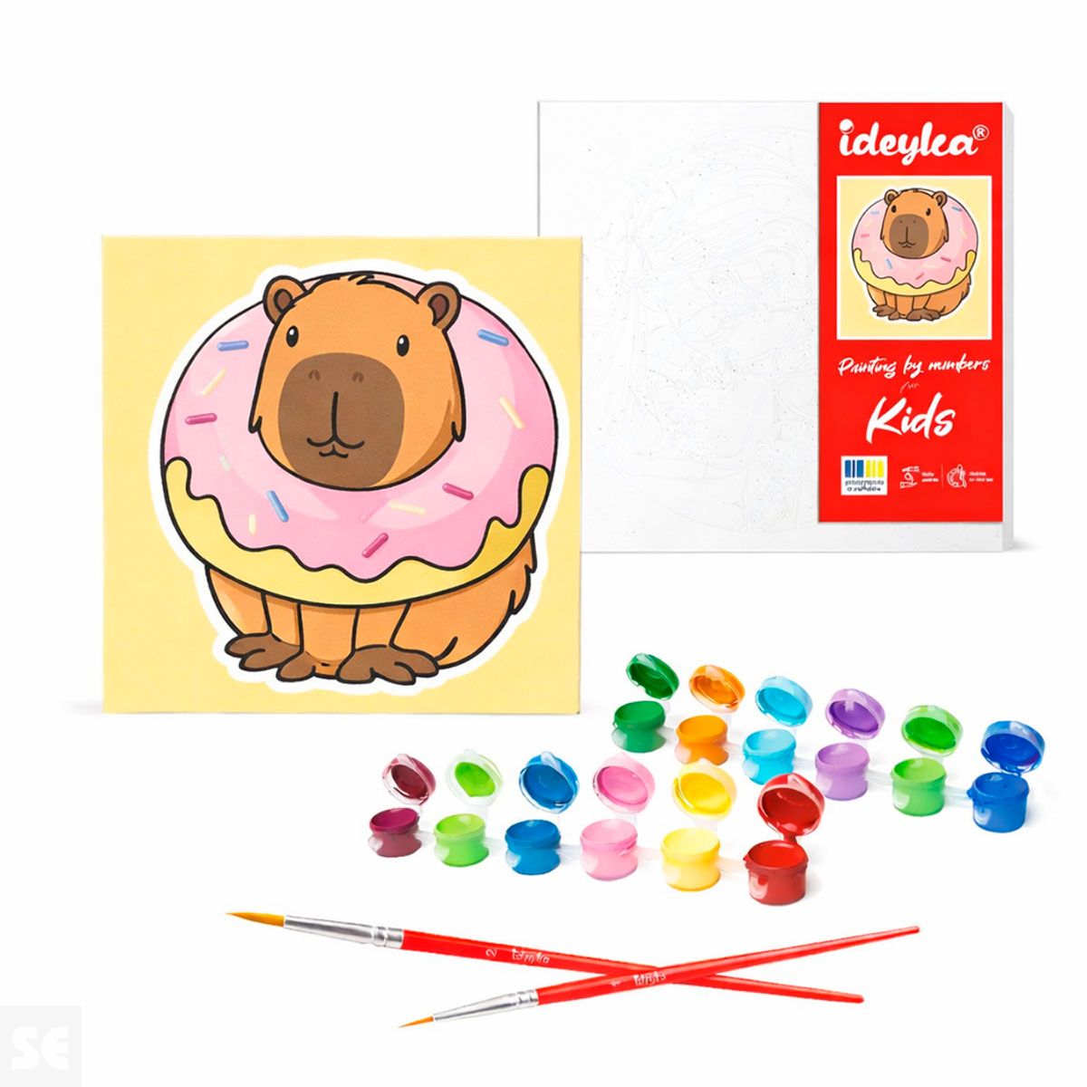 Capibara Pintar por Números Capybara On Vacation Ideyka