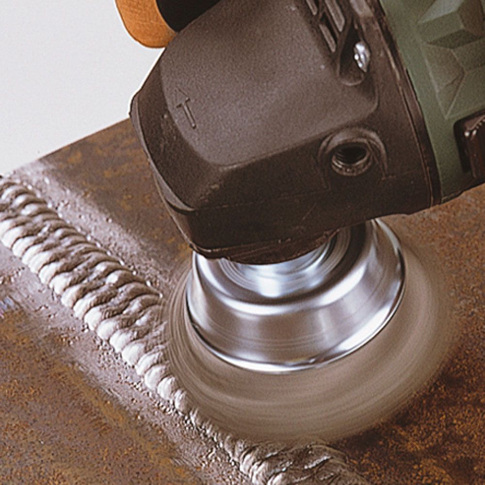 Cepillo Copa Metálico Trenzado Rosca M14 Diámetro 100 mm Wolcraft 2150000