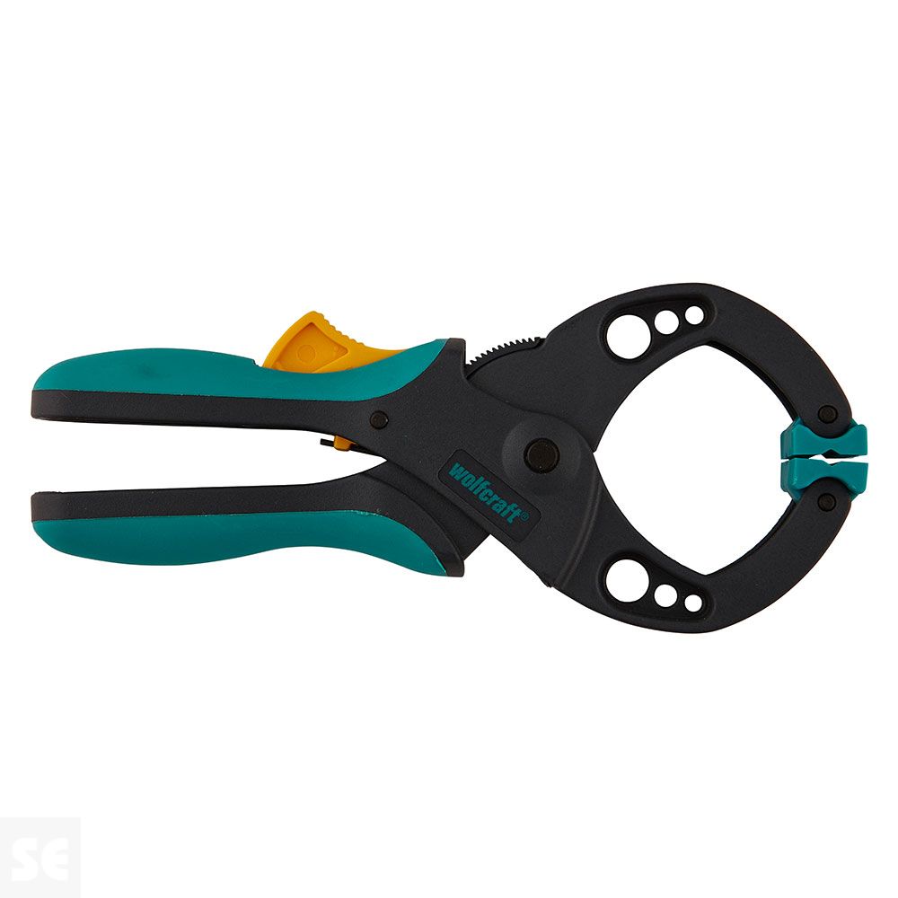 Pinza con Resorte Wolcraft Plástico de Carraca 30 mm