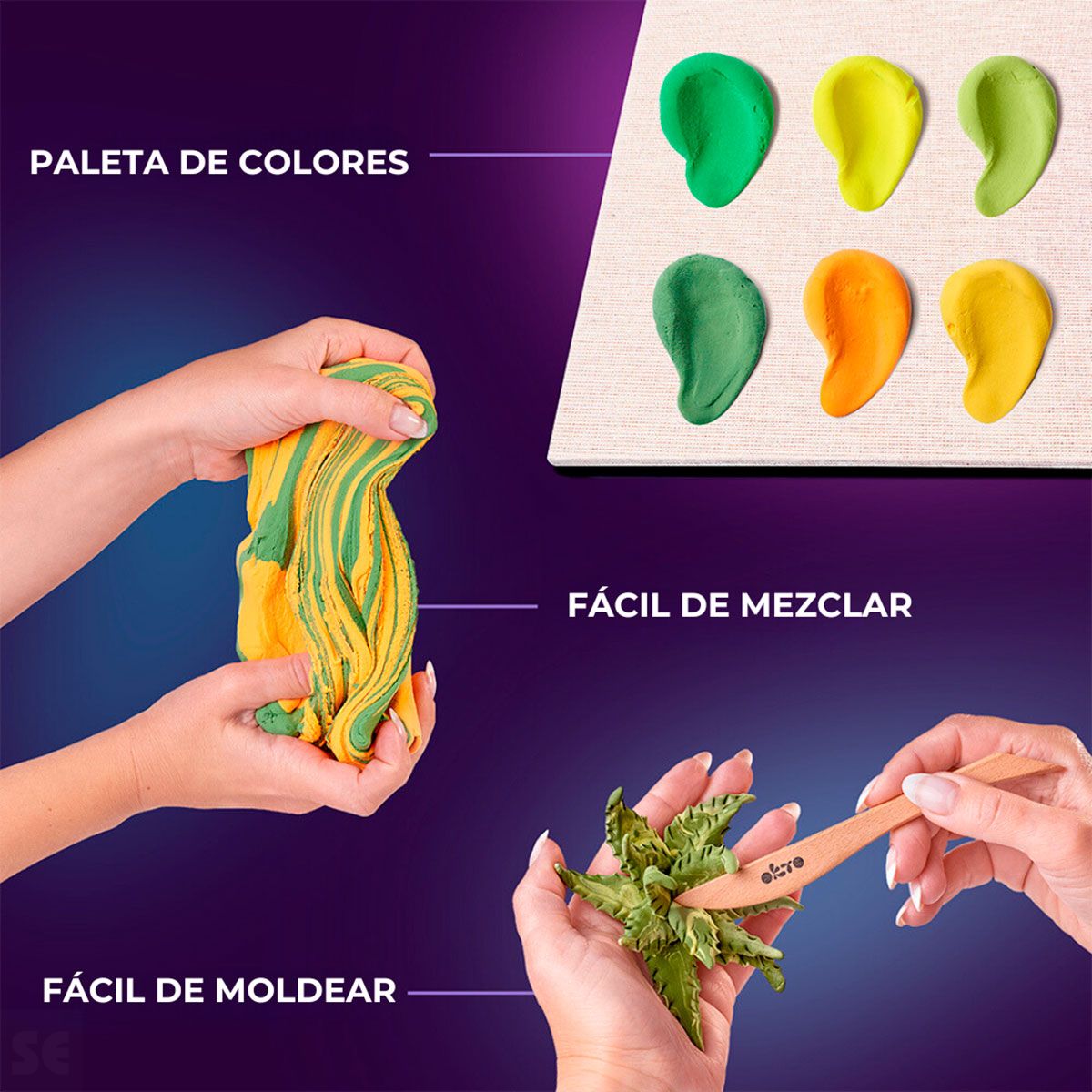 Suculentas Diy de Wood&Craft Energía 21x21cm