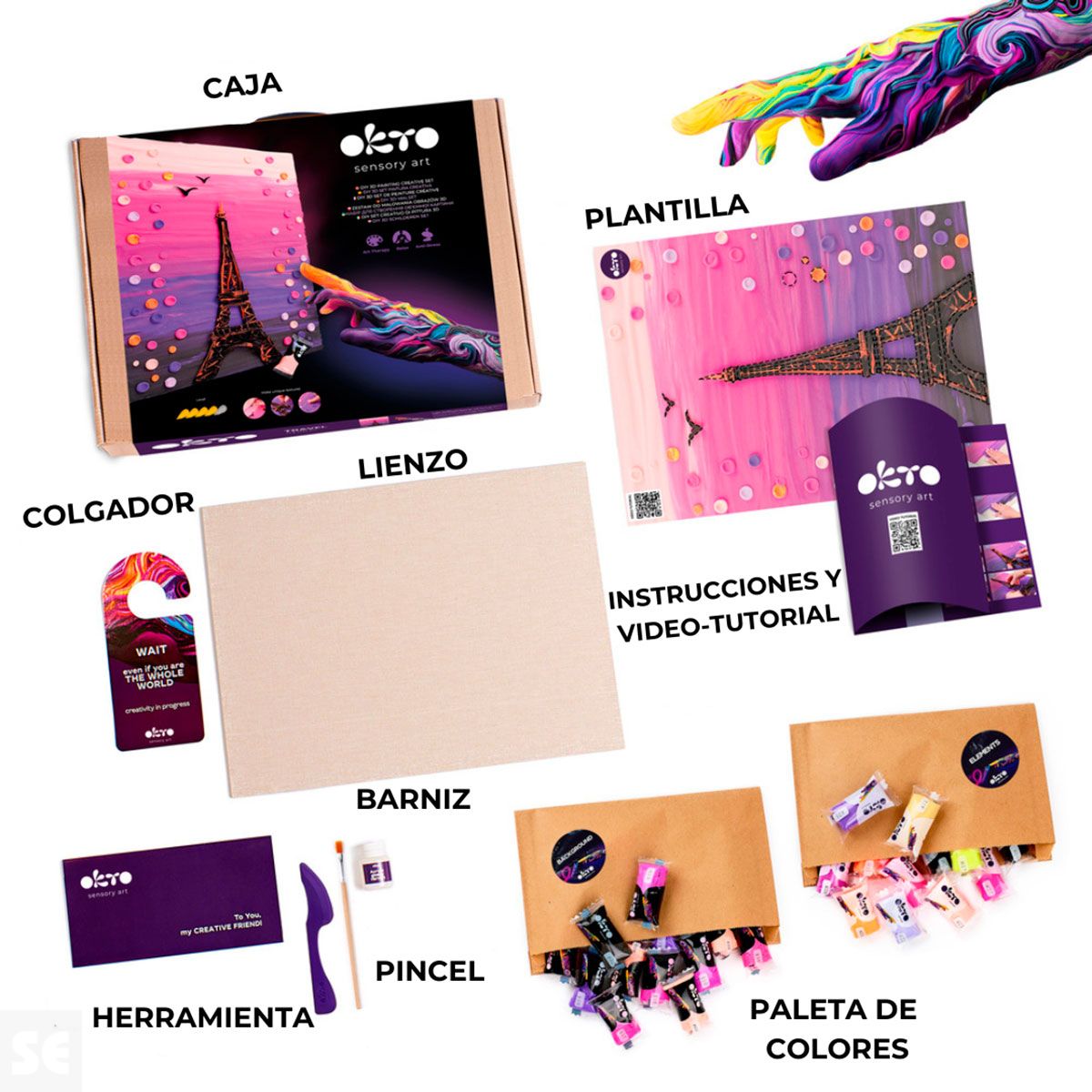 Conjunto Creativo Pintura 3d Diy París 30x40cm