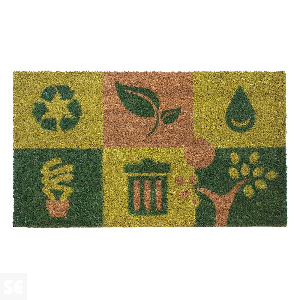Felpudo Coco Planeta Verde 40 x 70 cm. 
