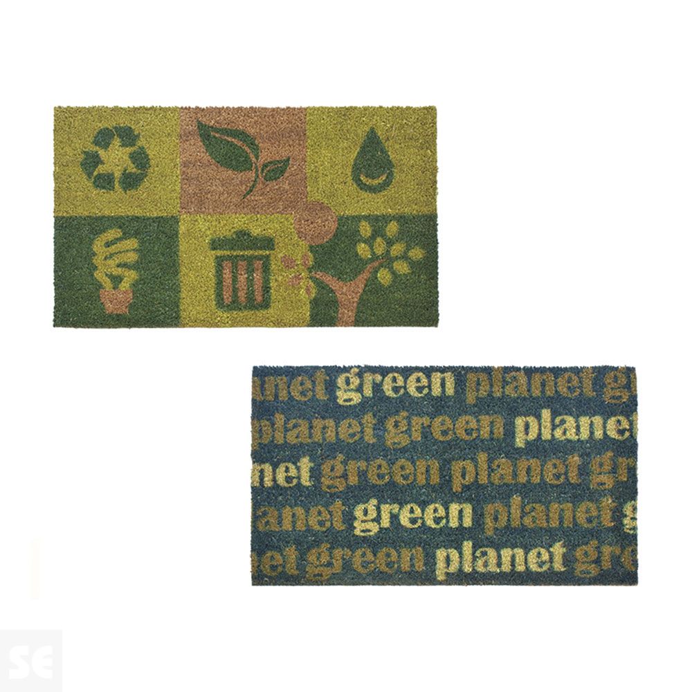 Felpudo Coco Planeta Verde 40 x 70 cm. 