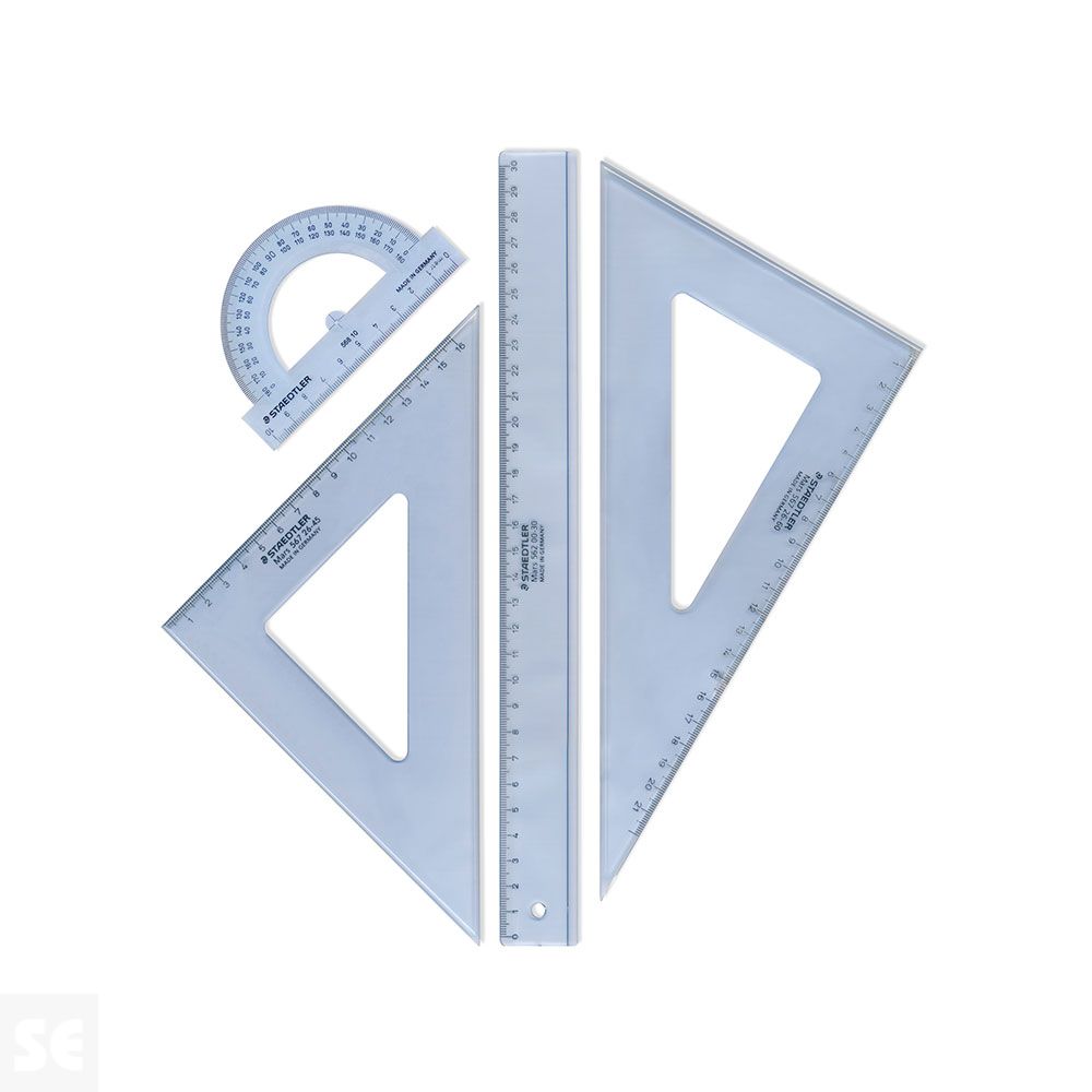 Juego de Reglas y accesorios de dibujo