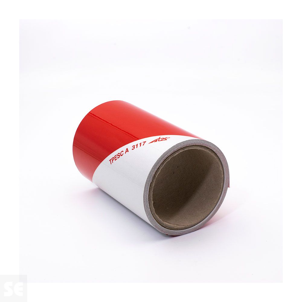 Balizamiento Adhesivo Blanco-Rojo 14,1 cm ancho (a metros)