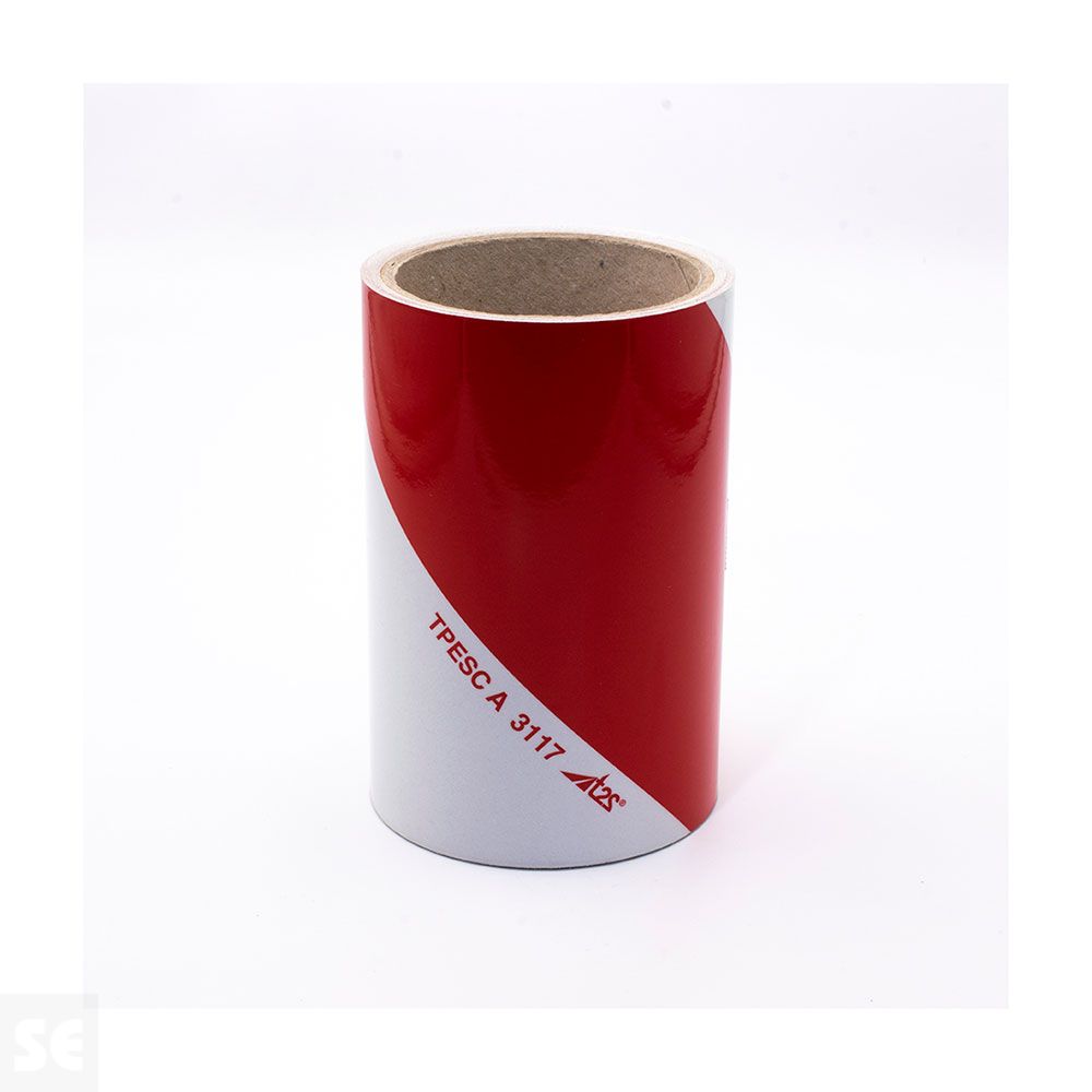 Balizamiento Adhesivo Blanco-Rojo 14,1 cm ancho (a metros)