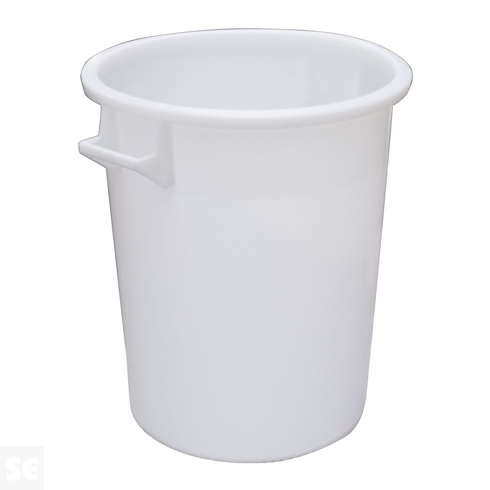 Contenedor Industrial 75 Lt Politheno Blanco Sin Tapa