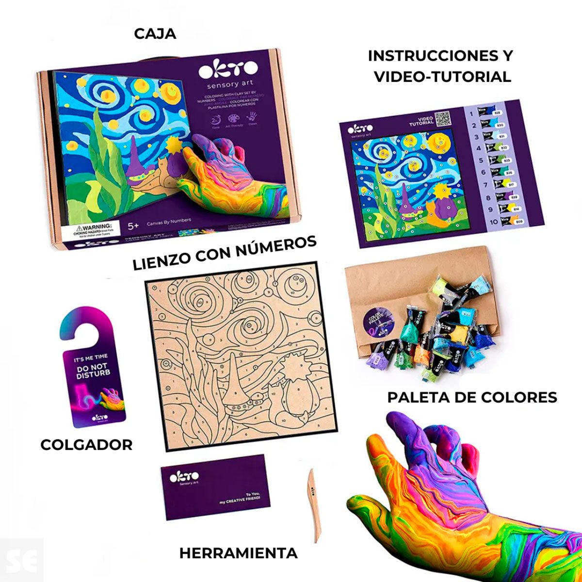 Set pintar por números EL PRINCIPITO de arte sensorial air clay