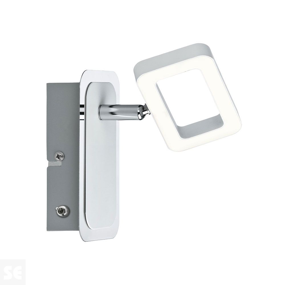 Foco Marco Frame 1x4,5 W Blanco Mate/Cromo 230 v Ref.66638