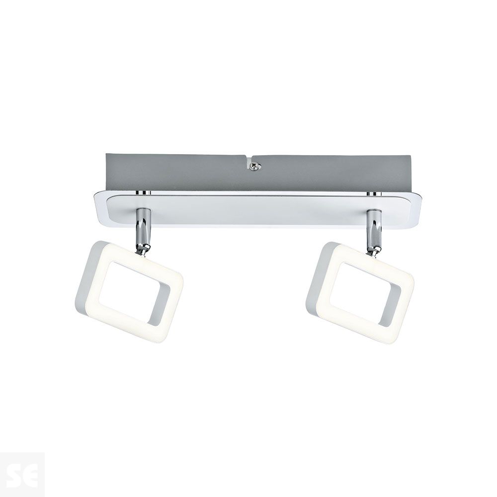 Foco Marco Frame 2x4,5 W Blanco Mate/Cromo 230 v Ref.66639