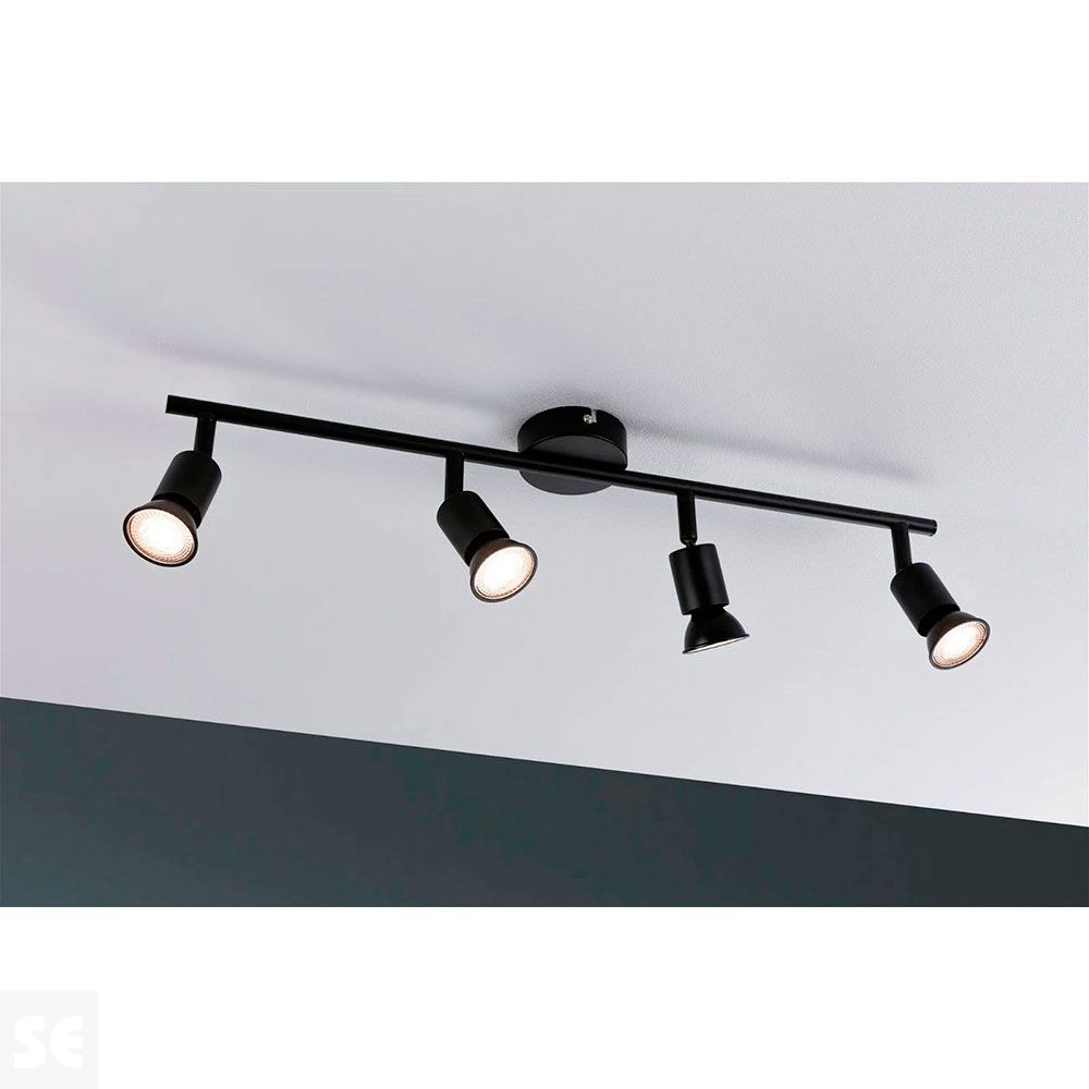 Aplique Carolina Negro Mate Max 4x10w-Gu10 66758