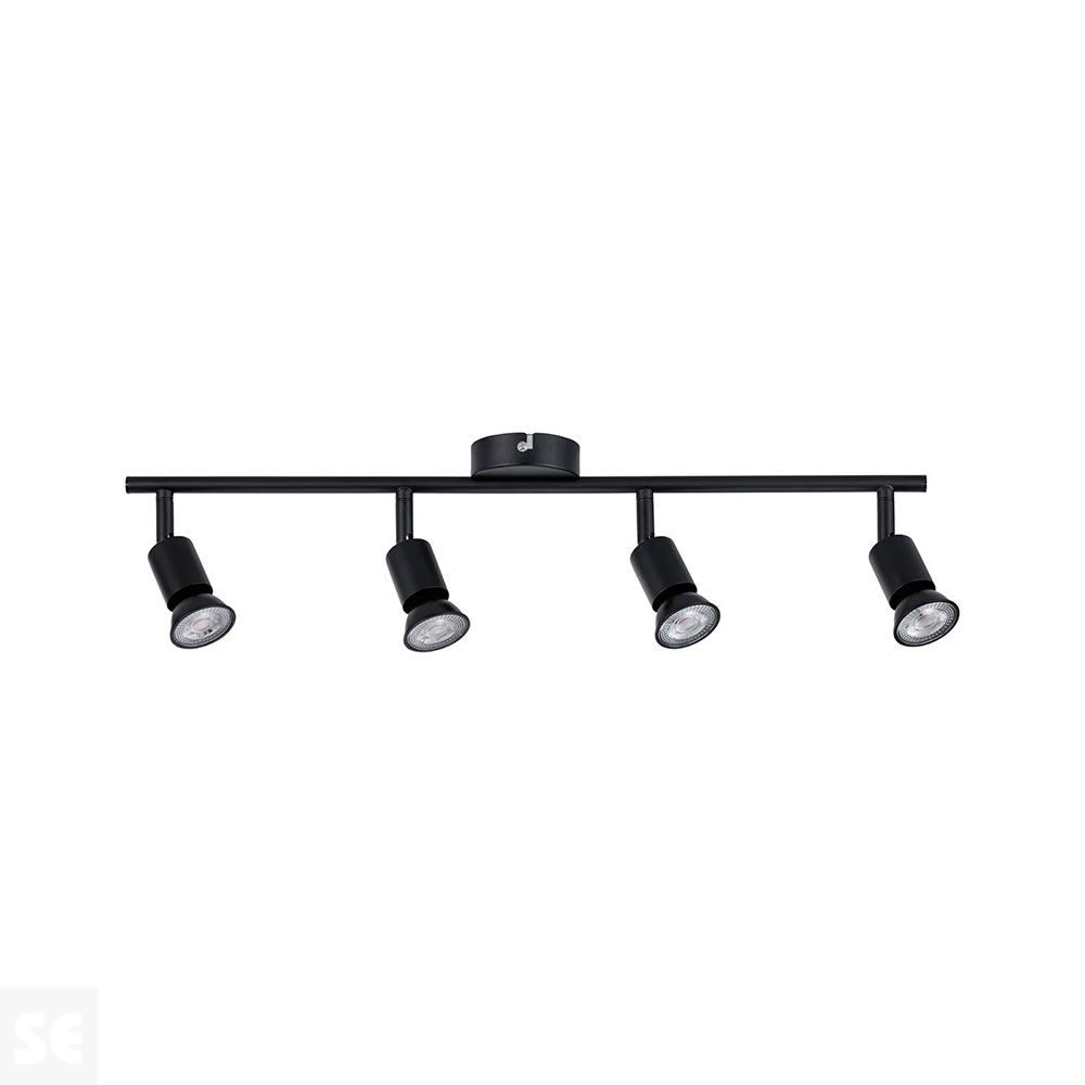 Aplique Carolina Negro Mate Max 4x10w-Gu10 66758