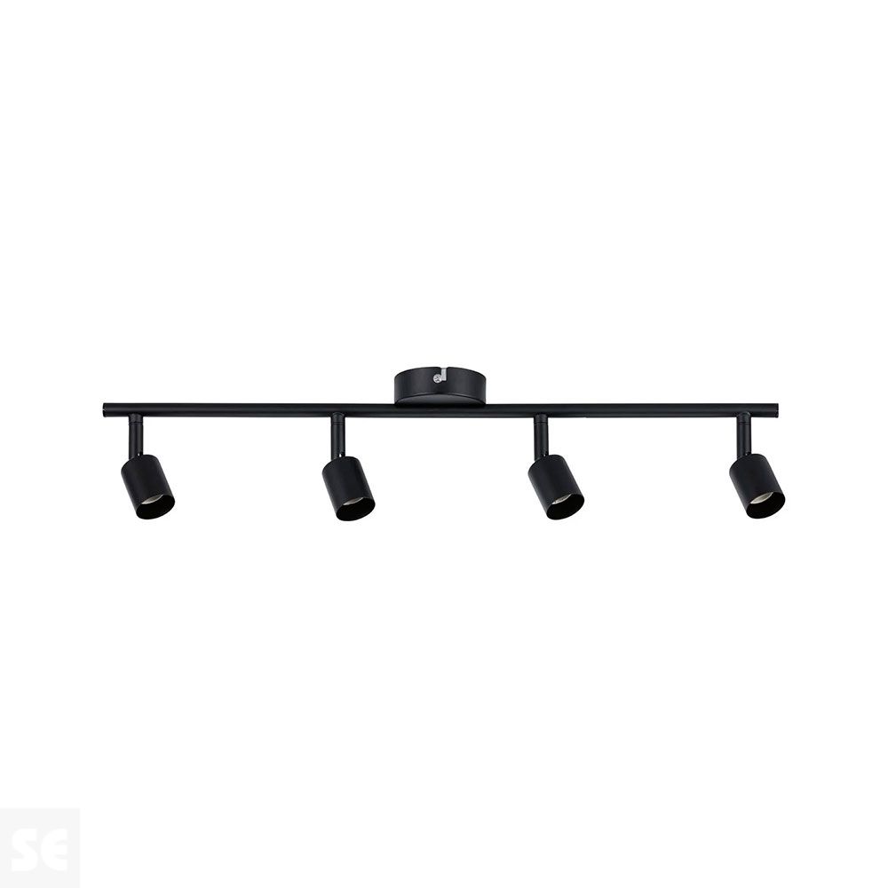 Aplique Carolina Negro Mate Max 4x10w-Gu10 66758