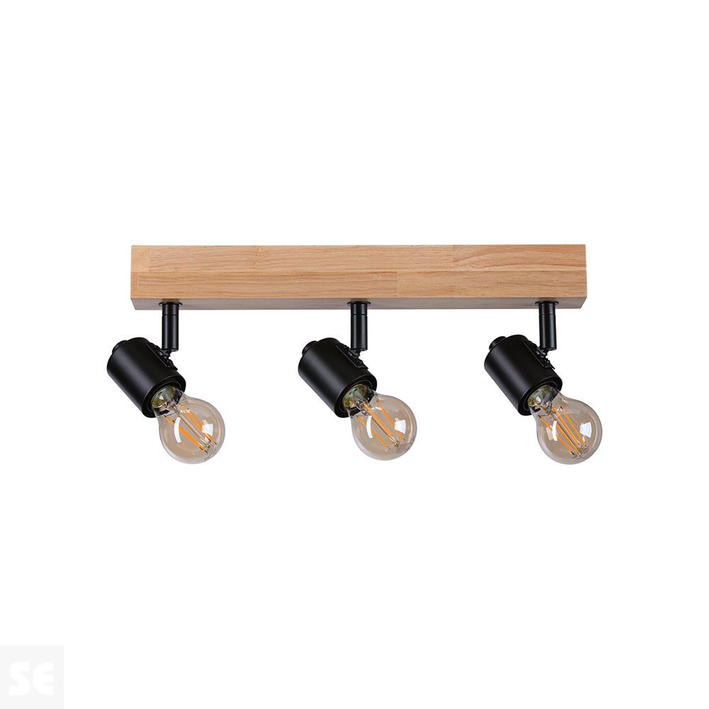 Aplique Arvid Led Madera-Negro Máx.3x20w/E27 66772