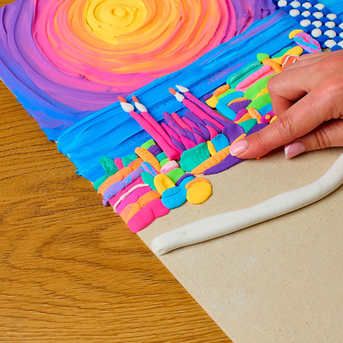 Pintura 3d Diy 30x40 Cm. Park Guell. Barcelona