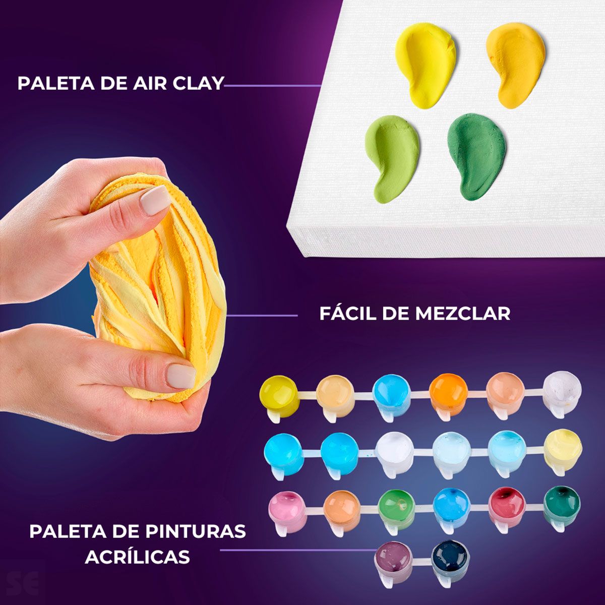 Kit de Modelado 3d + Pintura Lemon Weekend & Ideyka 30x40cm