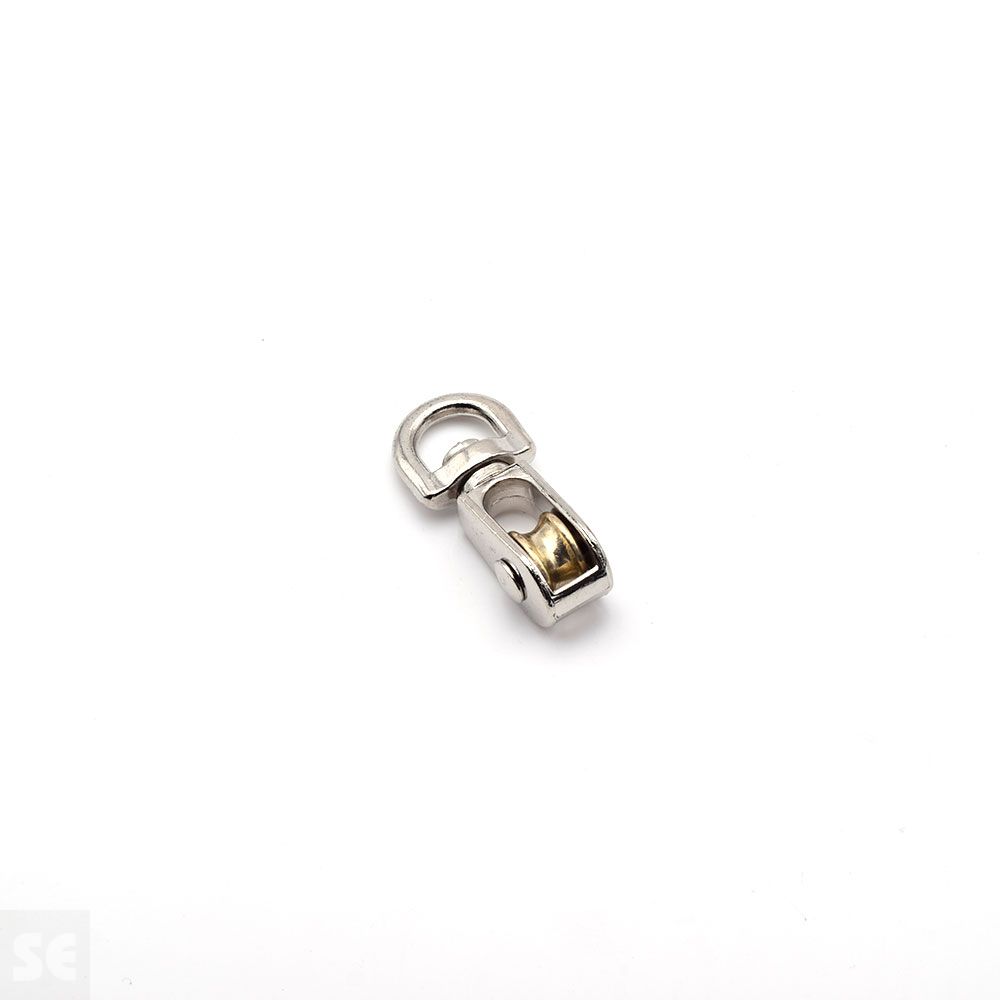 Polea Níquel Simple Giratoria R/Latonada 12x 3mm (1u.)