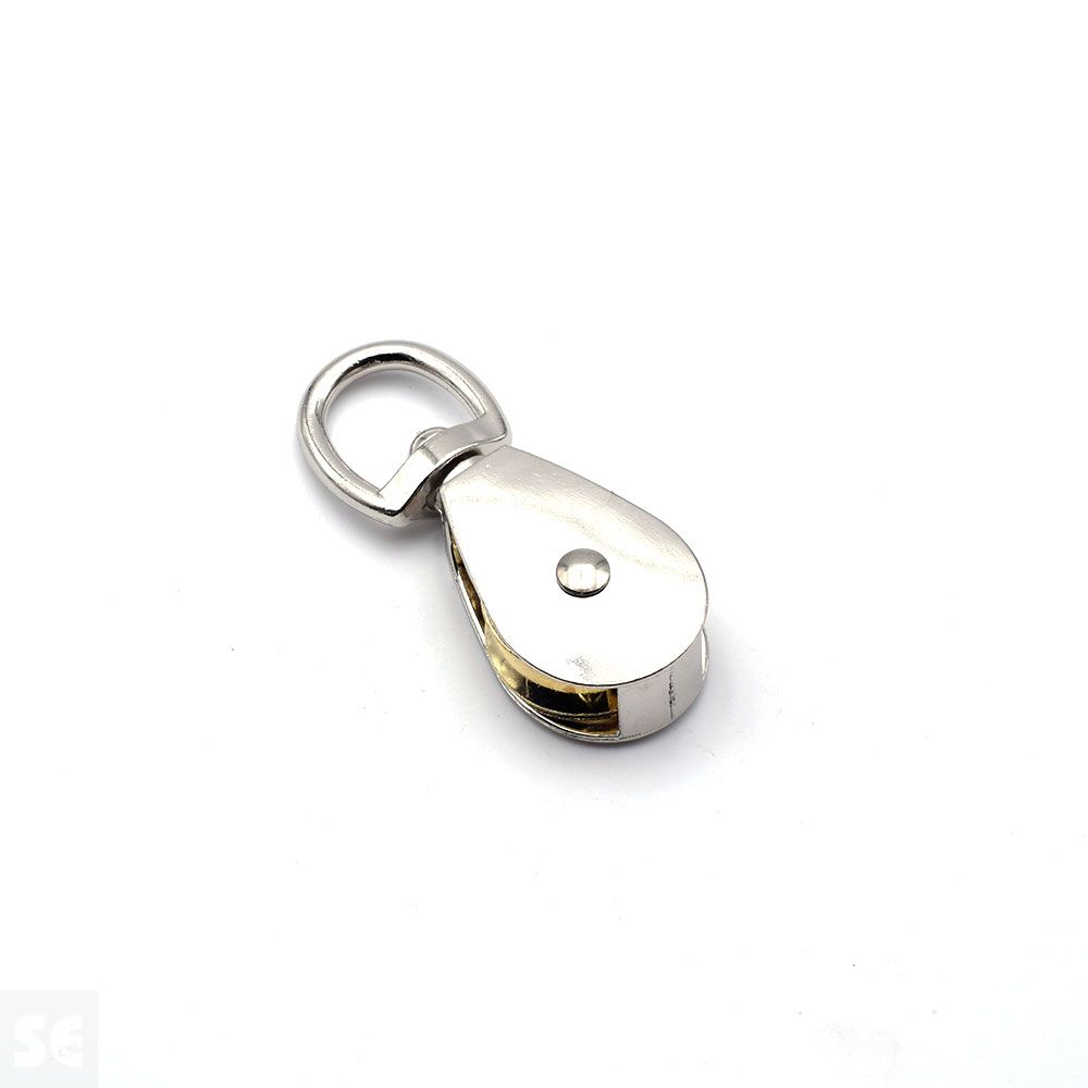 Polea Níquel Simple Giratoria  R/Latonada 30x10mm (1u.)