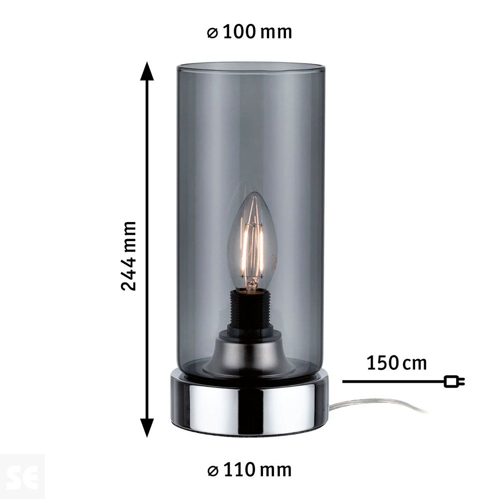 Lámpara Pinja Cromo Max. 1x20w-E14 Ref.77056