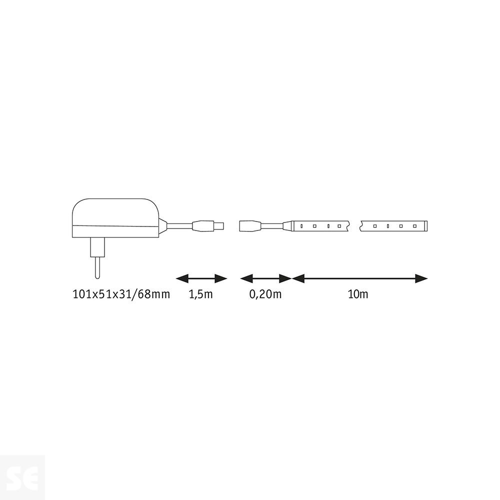 Juego de tiras SimpLed Set 10 m Tibia Ref.78974