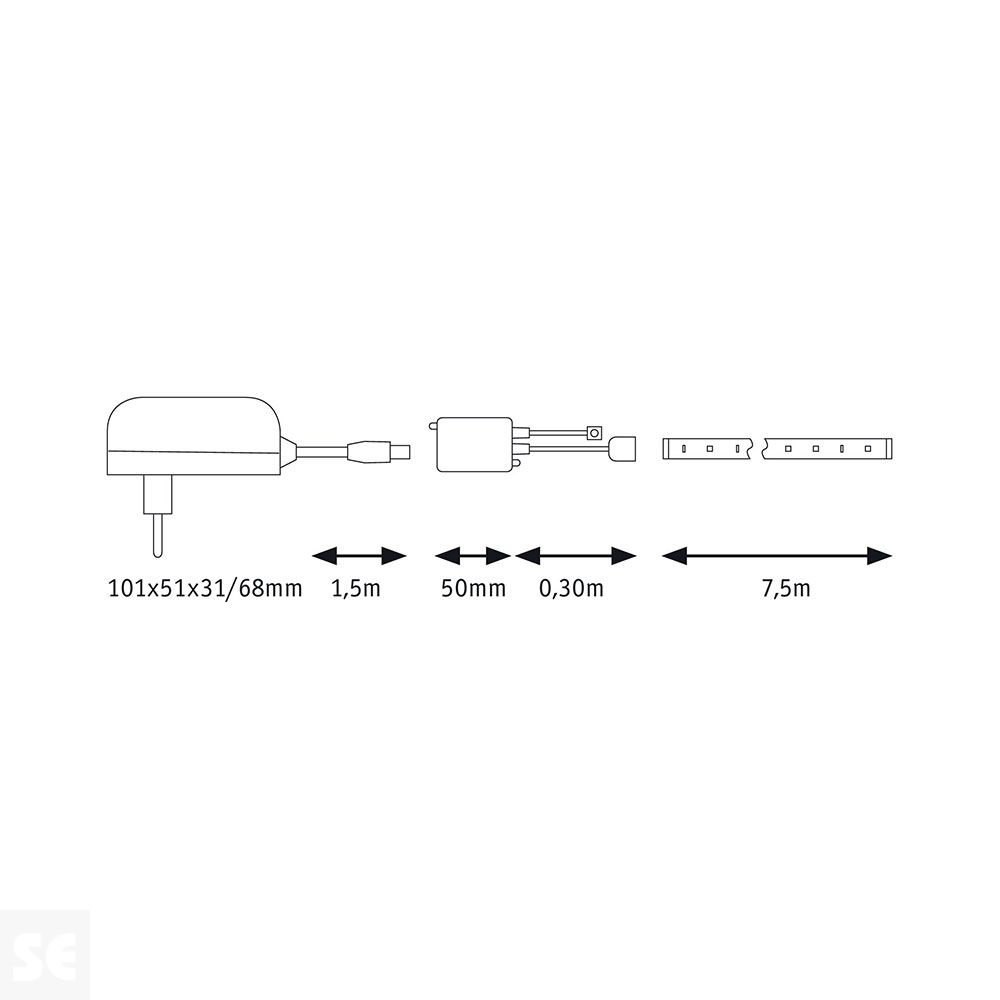 Juego de tiras SimpLed Rgb 1x26 W 7,5 m R.78979
