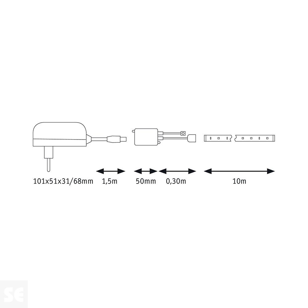 Juego de tiras SimpLed Set 10 m Rgb Ref.78980