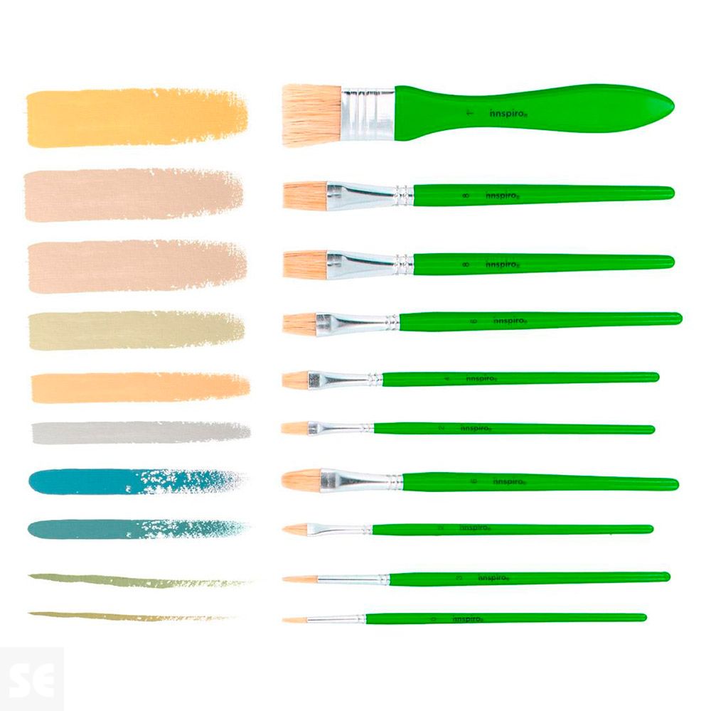 Set 10 Pinceles Cerda Oil con Estuche