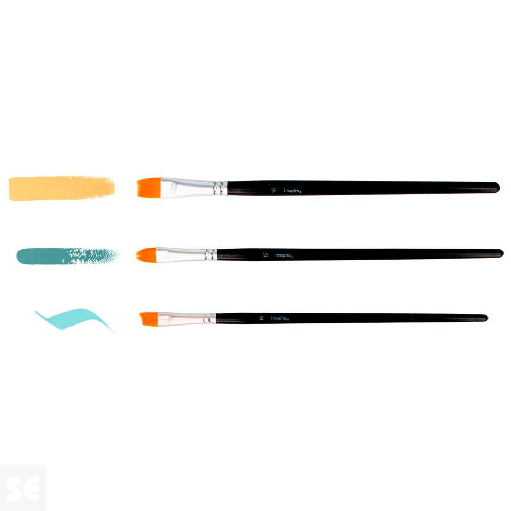 Set 3 Pinceles Sintéticos Variados