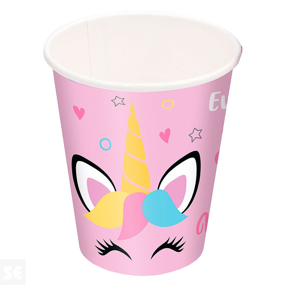 Vasos Ct Unicorn Smile Plastic Free (8 uds.)