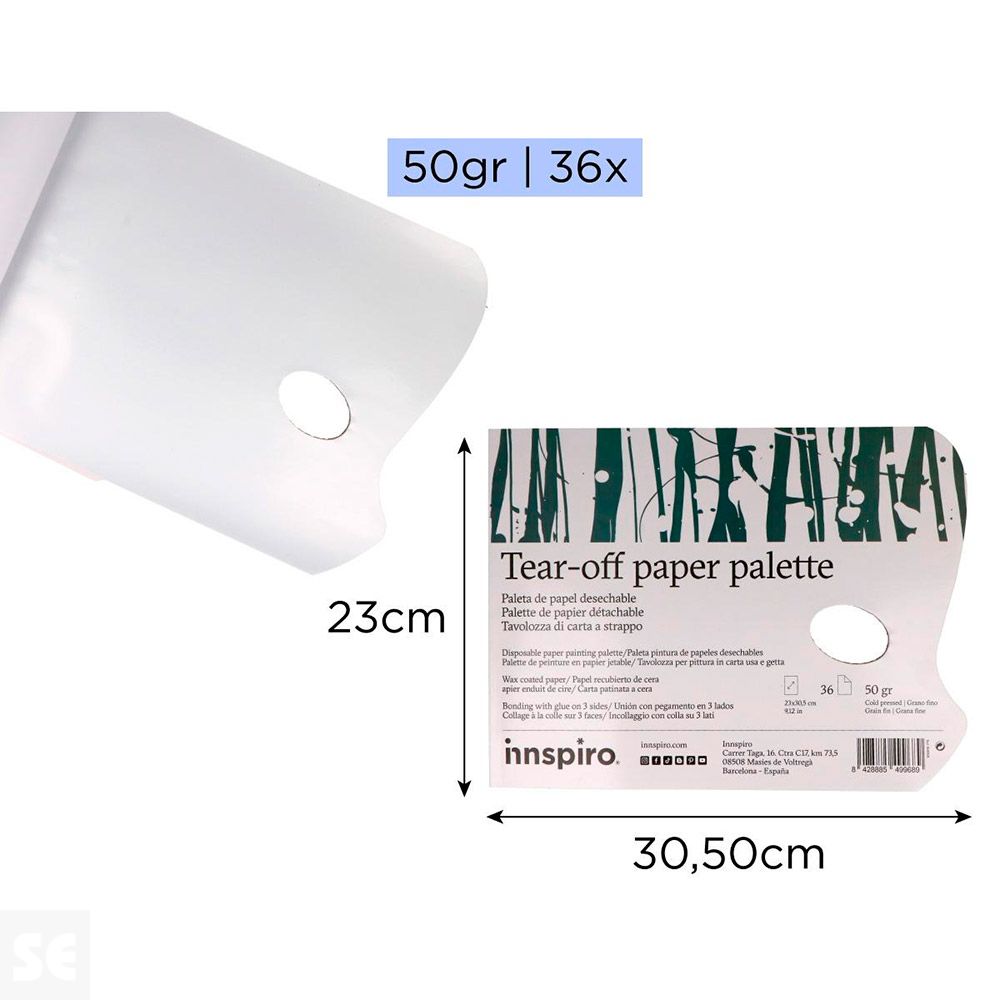 Paleta Papel Desechable 36 Pág. 50g