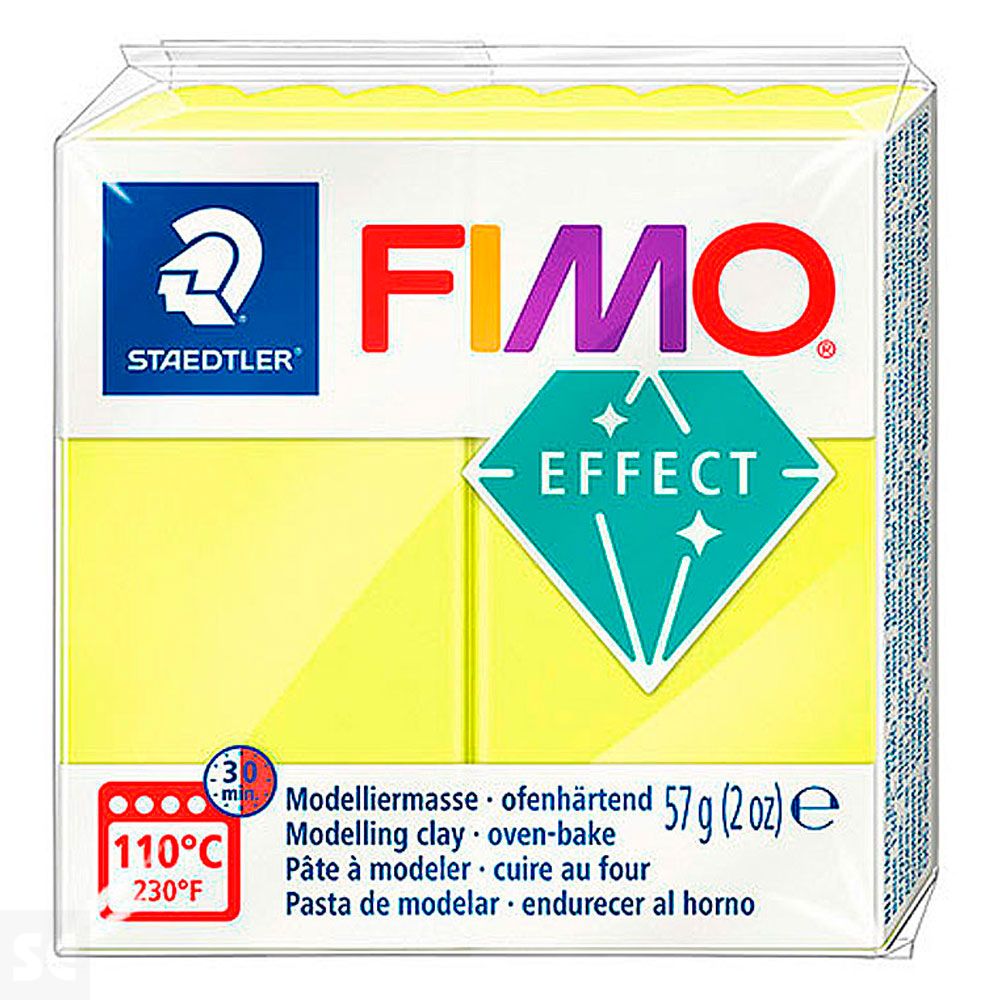 Fimo Pastilla Effect Amarillo Neón 57g