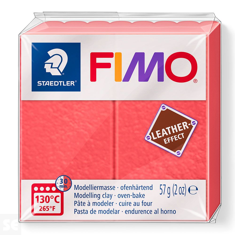 Fimo Pastilla Leather-Effect Sandía 57g