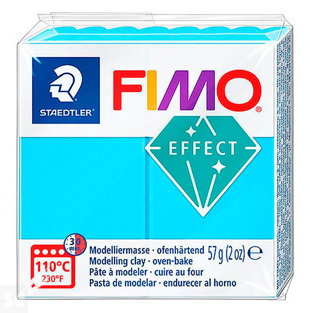 Fimo Pastilla Effect Azul Neón 57g