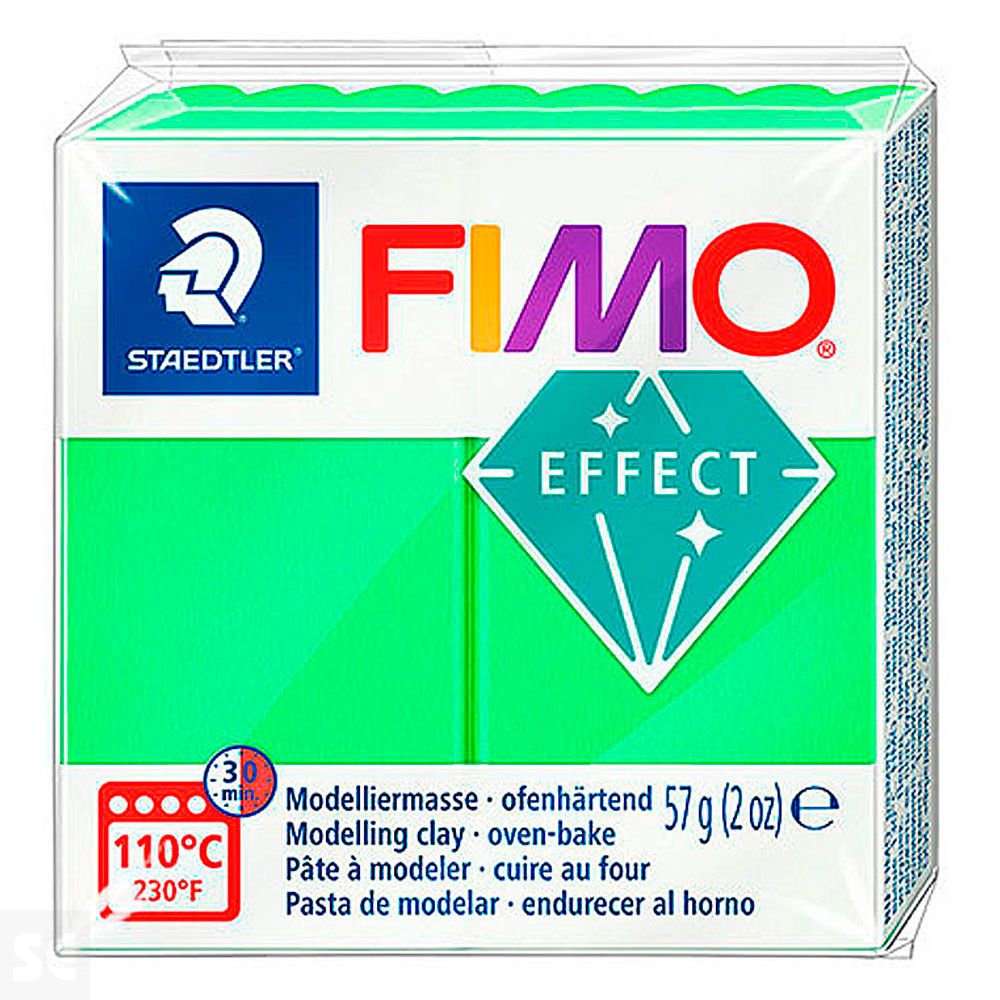 Fimo Pastilla Effect Verde Neón 57g