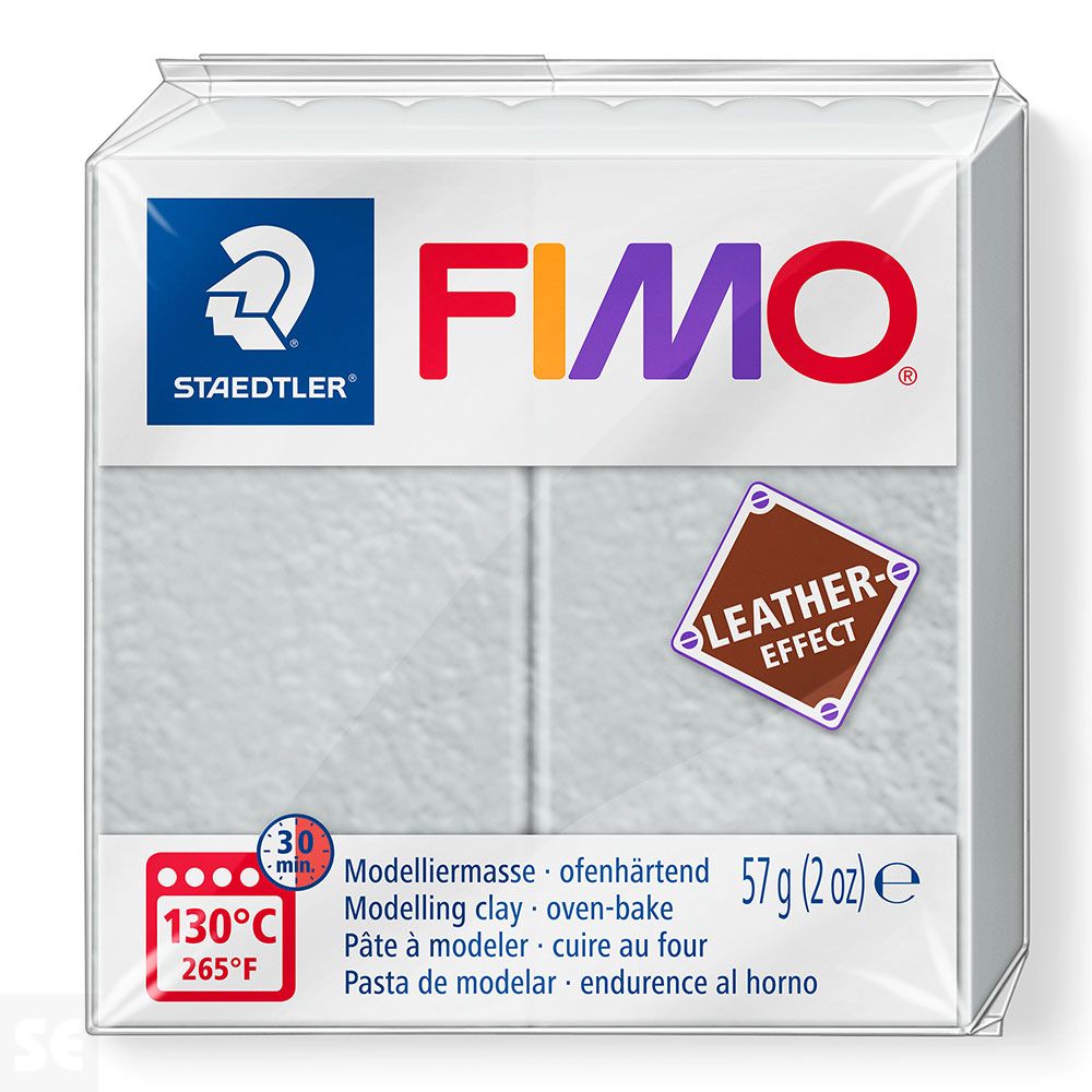 Fimo Pastilla Leather-Effect Gris Paloma 57g